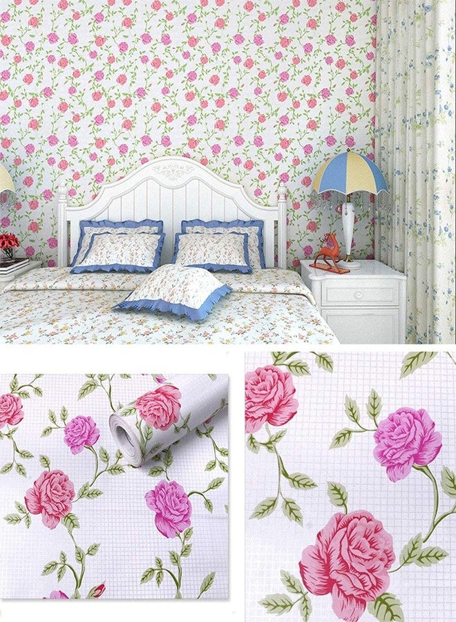 ANNACREATIONS ANNA CREATIONS Self Adhesive Wallpaper Waterproof Vinyl Stickers PVC Wall Papers (18''inches x 120'' inches) (White Pink Flower) - Image 5